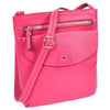 Womens Cross Body Sling Bag Leather Messenger HOL5 Pink 8