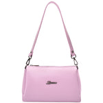 Womens Real Leather Shoulder Zip Bag Small Size Handbag Chloe Lilac 7