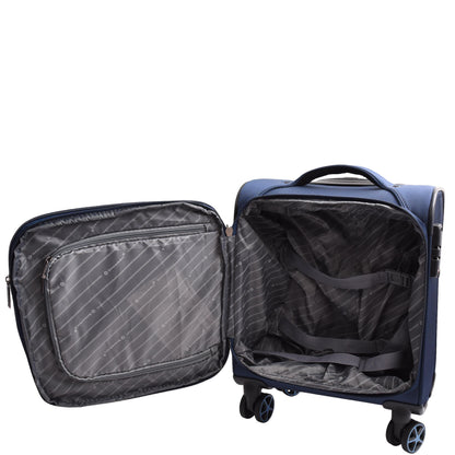 Expandable 8 Wheel Soft Luggage Japan Navy 7