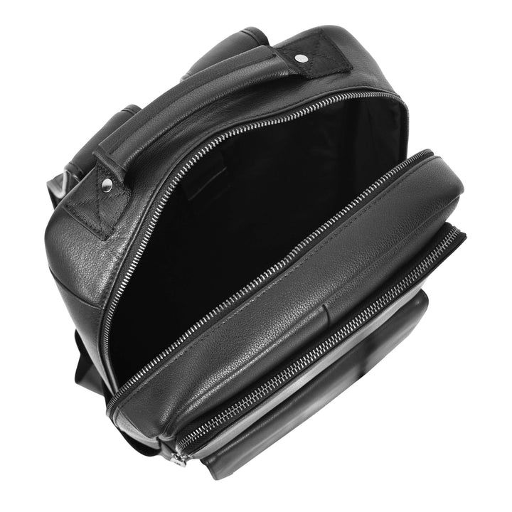 Leather Backpack Classic Laptop Rucksack Clifton Black 6