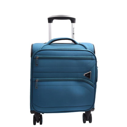 Expandable 8 Wheel Soft Luggage Japan Teal 7