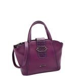 Womens Fashion Leather Handbag Adjustable Strap Bag JANE Purple 7