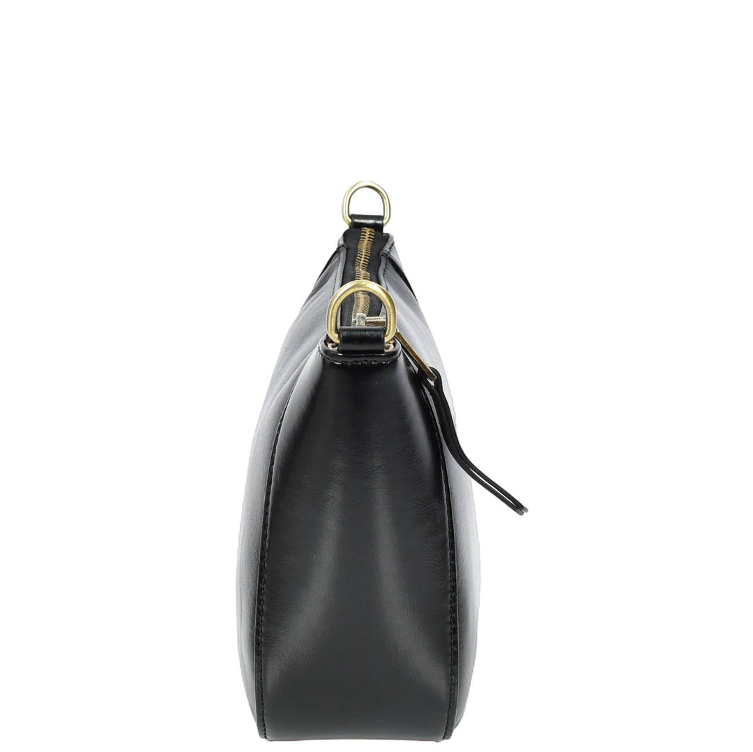 Womens Real Leather Cross Body Bag Small Size Sling Pouch Catherine Black-3