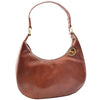 Womens Classic Leather Shoulder Hobo Bag Bruges Chestnut 7