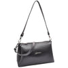 Womens Real Leather Shoulder Zip Bag Small Size Handbag Chloe Black 8