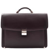 Real Leather Business Briefcase for Men Executive Bag HENRY Brown 8
