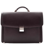 Real Leather Business Briefcase for Men Executive Bag HENRY Brown 8