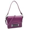 Womens Cross Body Messenger Bag Adjustable Shoulder Strap LINDA Purple 8