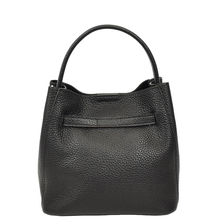 Women’s Small Handbag with Detachable Strap & Removable Zip Pouch Stacey Black 3