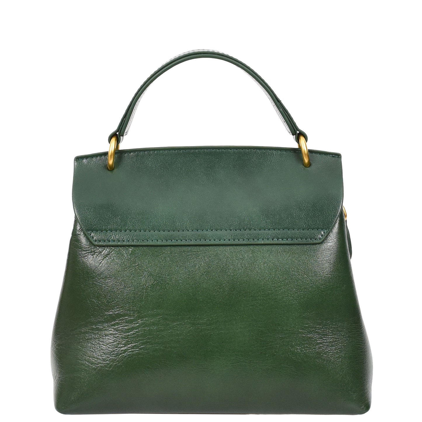 Womens Real Leather Small Handbag Gabriella Green 1