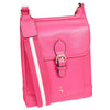 Womens Cross Body Leather Messenger Travel Bag HOL33 Pink 8