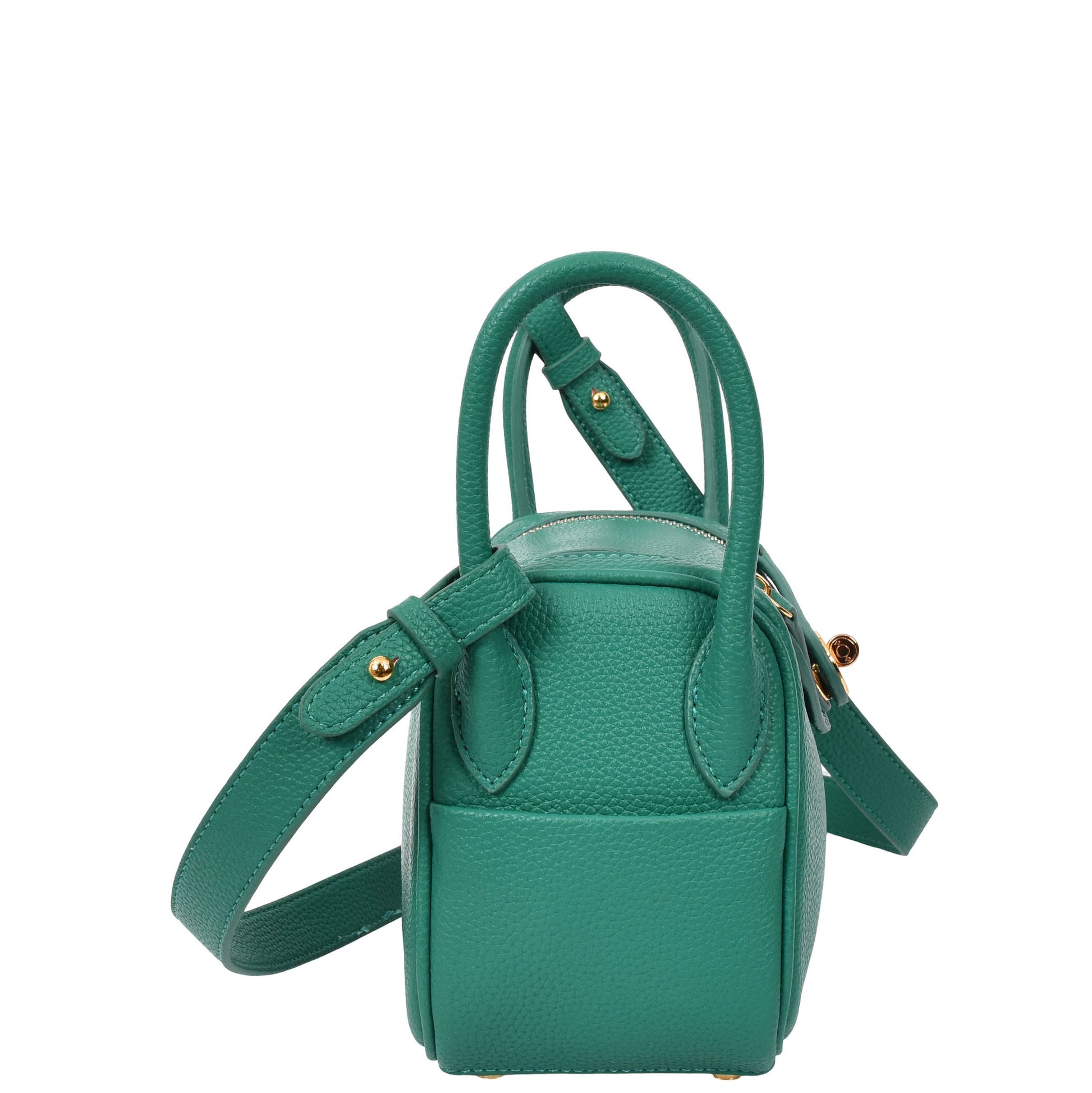 Womens Faux Leather Mini Shoulder Bag Celeste Green 3