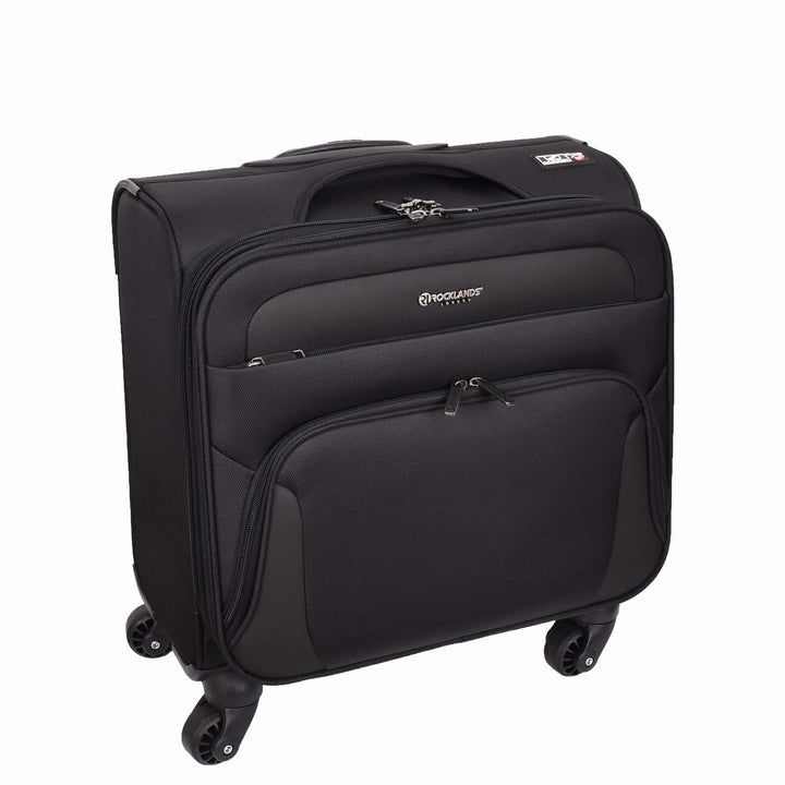 Business Organiser Travel Pilot Case Wheeled Trolley Cabin Bag Chester Black 8