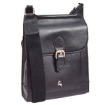 Womens Cross Body Leather Messenger Travel Bag HOL33 Black 8