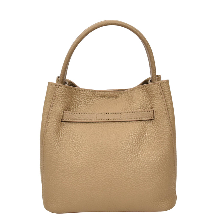 Women’s Small Handbag with Detachable Strap & Removable Zip Pouch Stacey Tan 3