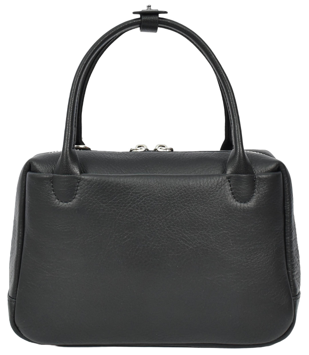 Womens Real Leather Handbag Small Top-Handle Style Beatrice Black-2