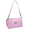 Womens Real Leather Shoulder Zip Bag Small Size Handbag Chloe Lilac 8