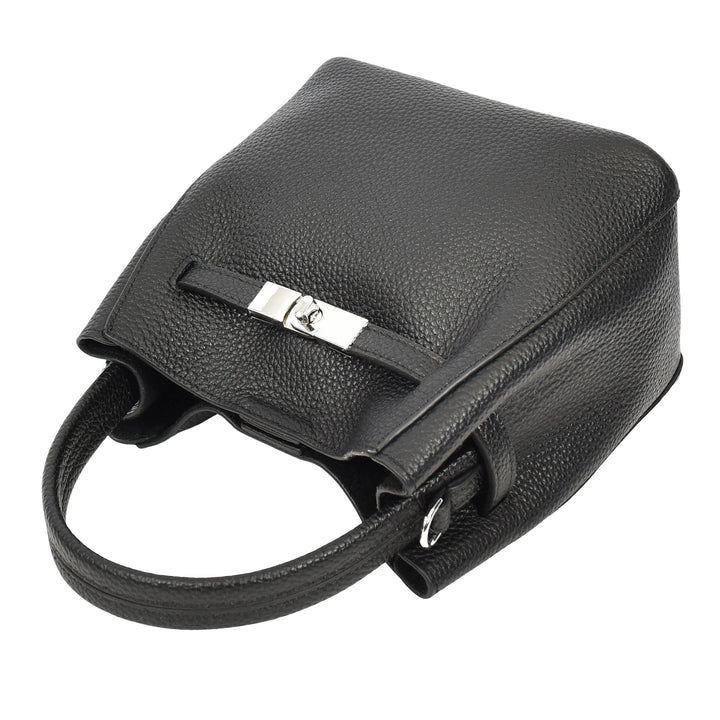 Women’s Small Handbag with Detachable Strap & Removable Zip Pouch Stacey Black 5