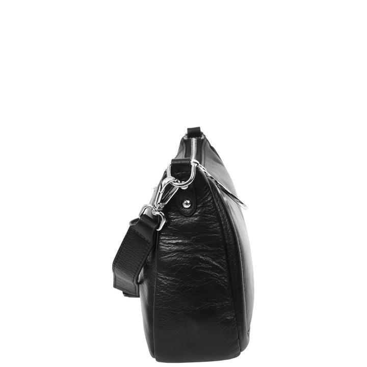 Womens Leather 2-in-1 Cross Body Handbag Aurora Black 4
