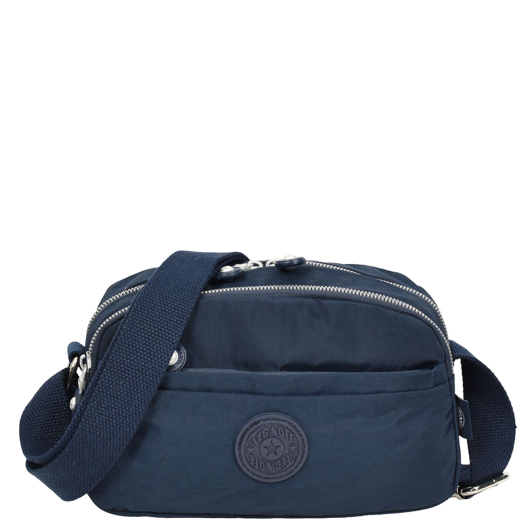 Womens Small Cross Body Bag Travel Organiser Sling Pouch Anya Navy