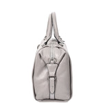 Womens Leather Small Barrel Shape Handbag Luna Grey 3