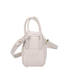 Womens Faux Leather Mini Shoulder Bag Celeste White 3