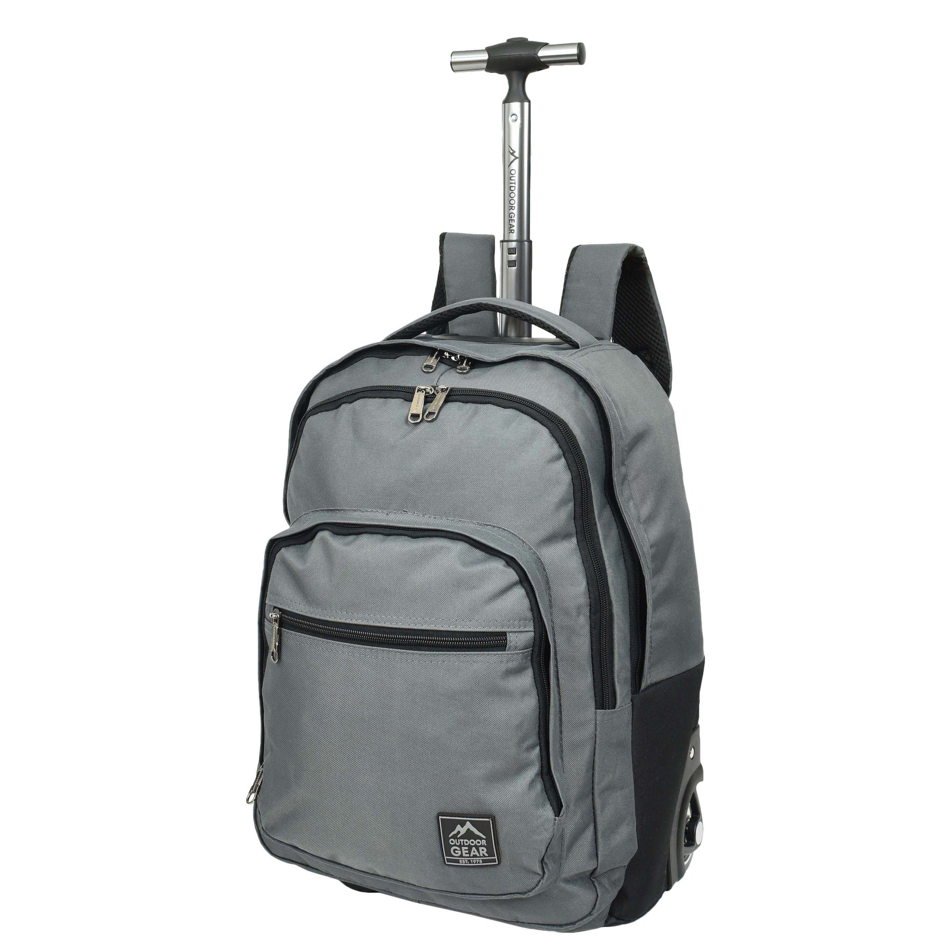 Cabin Size Backpack Wheels Hiking Trekking Telescopic Handle Vulcan Grey 9