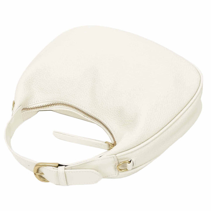 Women's Oval Shoulder Bag Leather Hobo Purse Dakota White 5