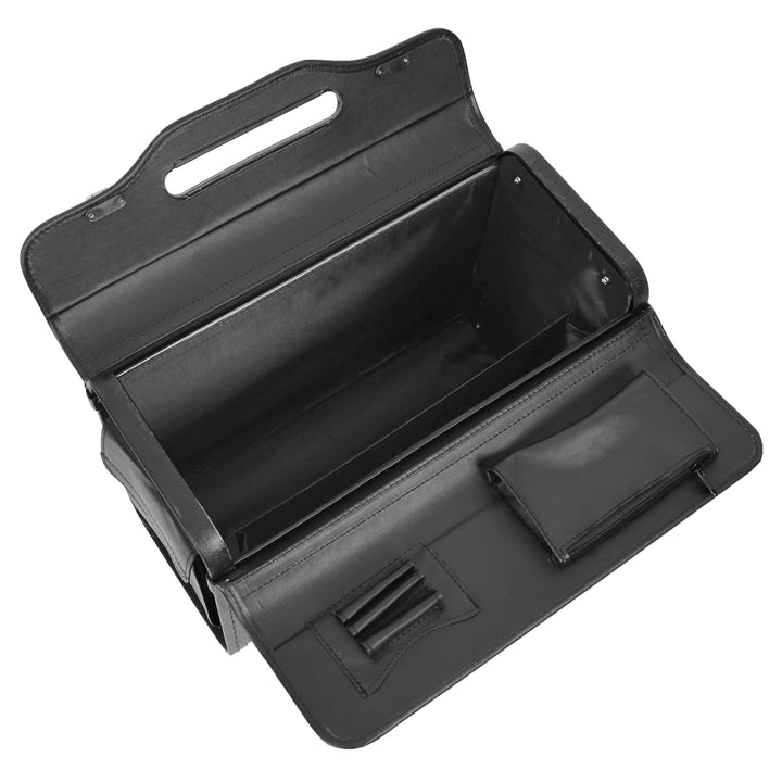 Pilot Case Faux Leather Dual Combination Lock Briefcase Lightweight Business Professionals Travel Bag Skyward