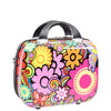 Four Wheel Suitcase Hard Shell Expandable Luggage Flower Print 21