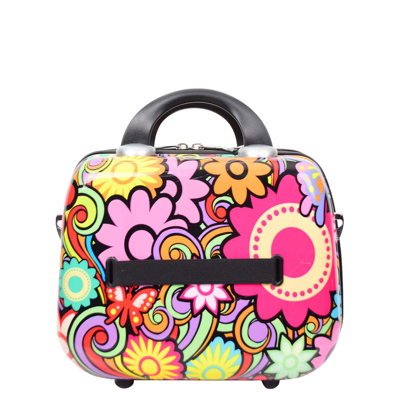 Four Wheel Suitcase Hard Shell Expandable Luggage Flower Print 22