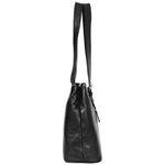 Womens Leather Tote Cross Body Shoulder Bag Everyday Handbag Black Ariana 4