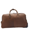 Leather Wheeled Holdall Overnight Bag Foggia Brown 6