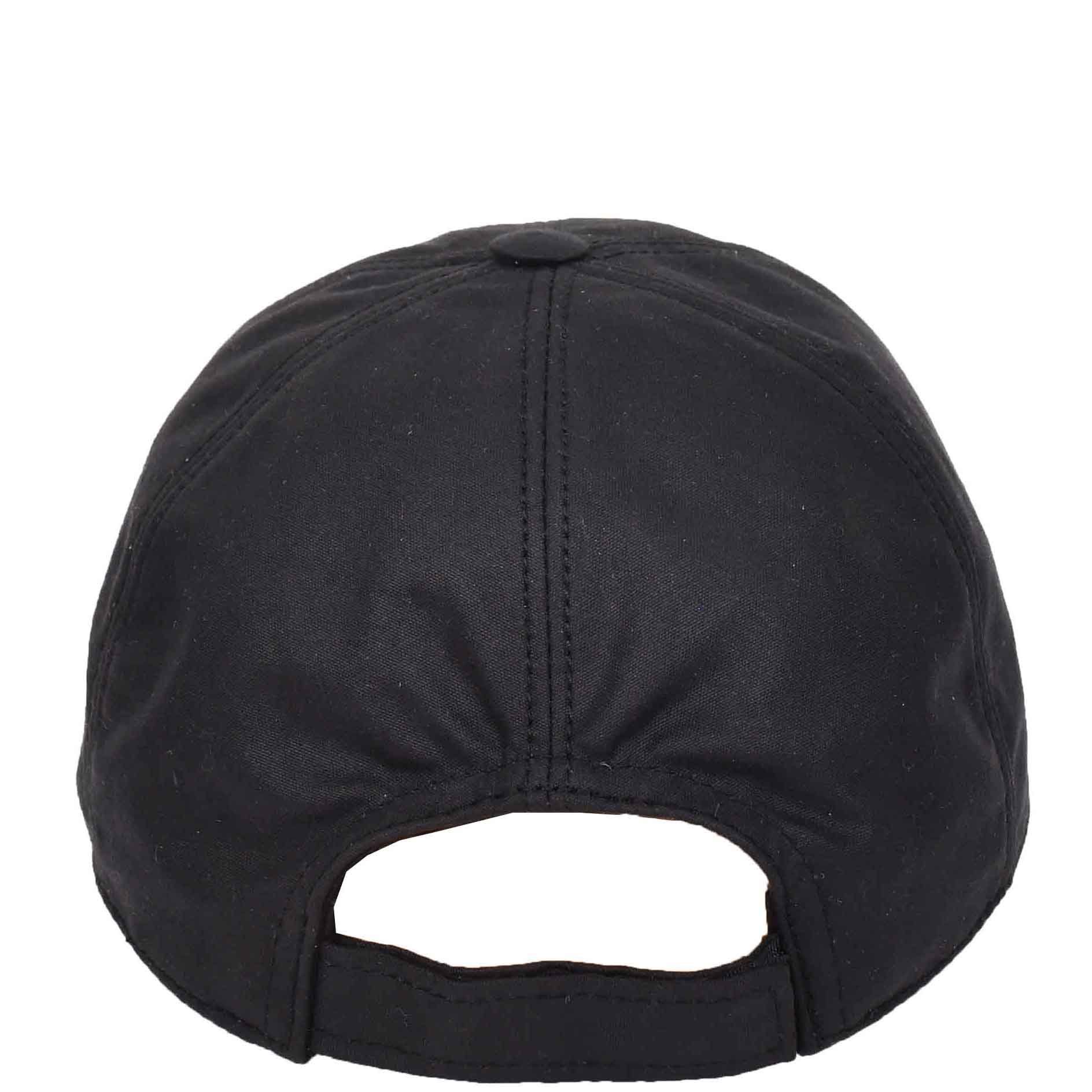 Classic Hat Leather Canvas Baseball Cap Black  2