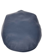 Soft Leather Classic Flat Cap Blue 2