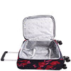 Expandable Four Wheel Flower Print Soft Shell Suitcases Medium Navy 7