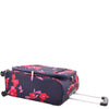 Expandable Four Wheel Flower Print Soft Shell Suitcases Medium Navy 6
