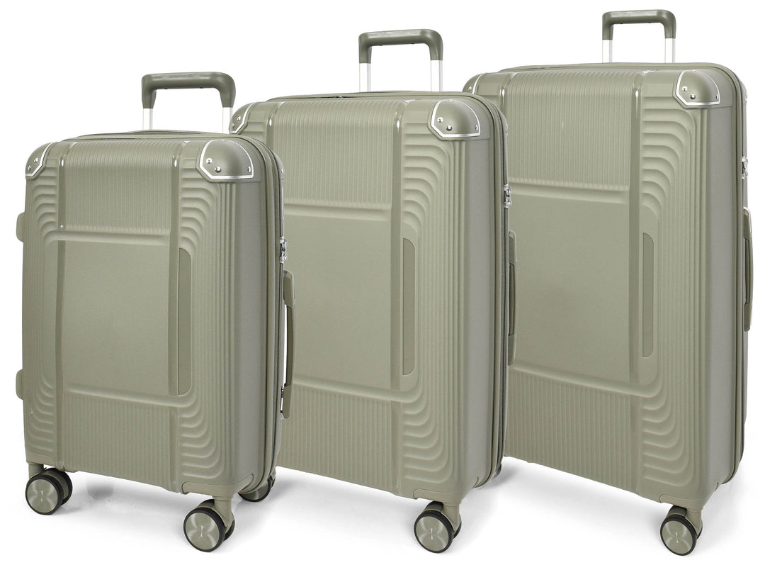 Expandable PP Hard Shell Luggage Suitcase with 360° Spinner Wheels Telescopic Handle Travel Trolley Bag HOL-1107