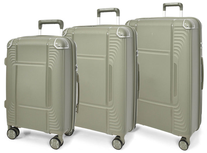 Expandable PP Hard Shell Luggage Suitcase with 360° Spinner Wheels Telescopic Handle Travel Trolley Bag HOL-1107