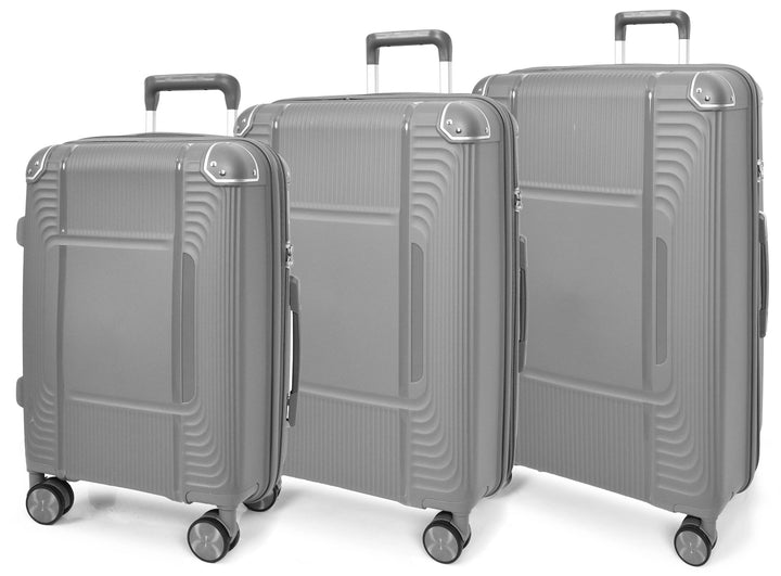 Expandable PP Hard Shell Luggage Suitcase with 360° Spinner Wheels Telescopic Handle Travel Trolley Bag HOL-1107