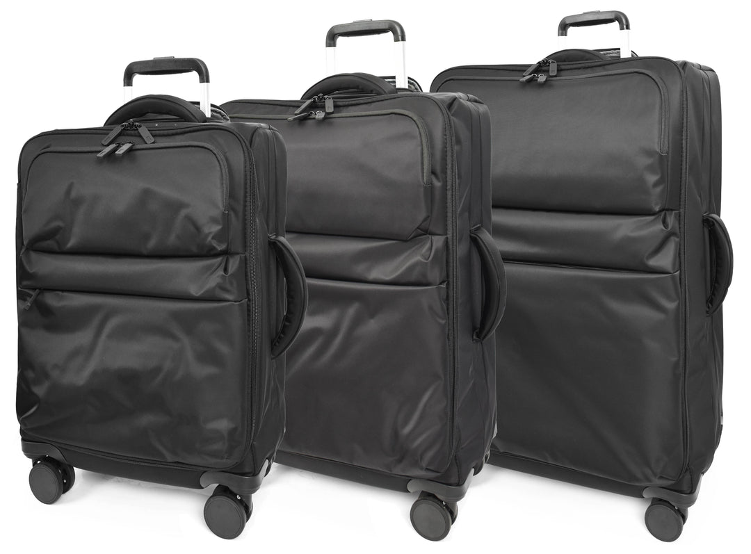 Soft Shell Luggage Suitcase with 8 Spinner Wheels, Lightweight Travel Trolley Bag - HOL-K71