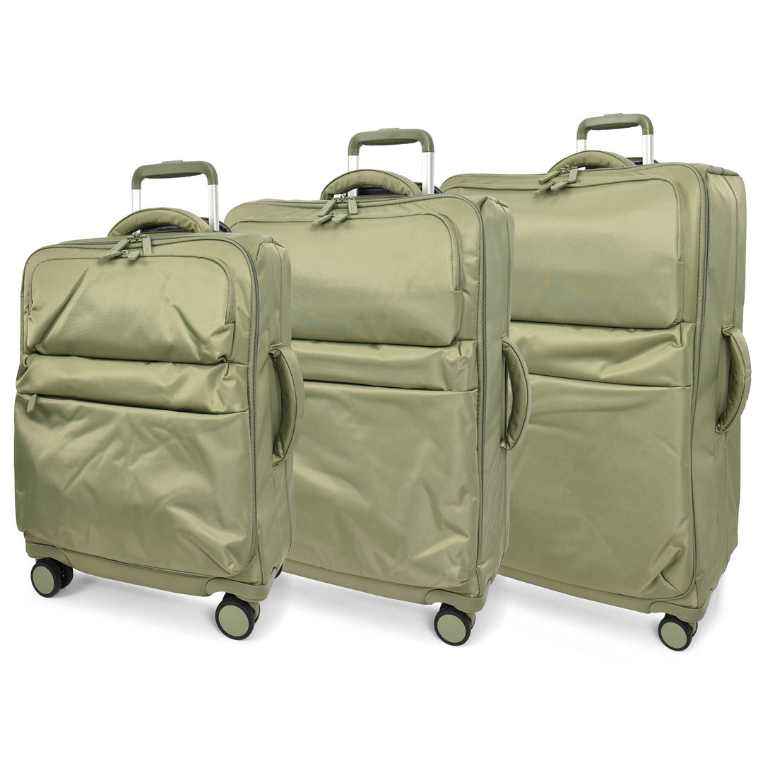 Soft Shell Luggage Suitcase with 8 Spinner Wheels, Lightweight Travel Trolley Bag - HOL-K71