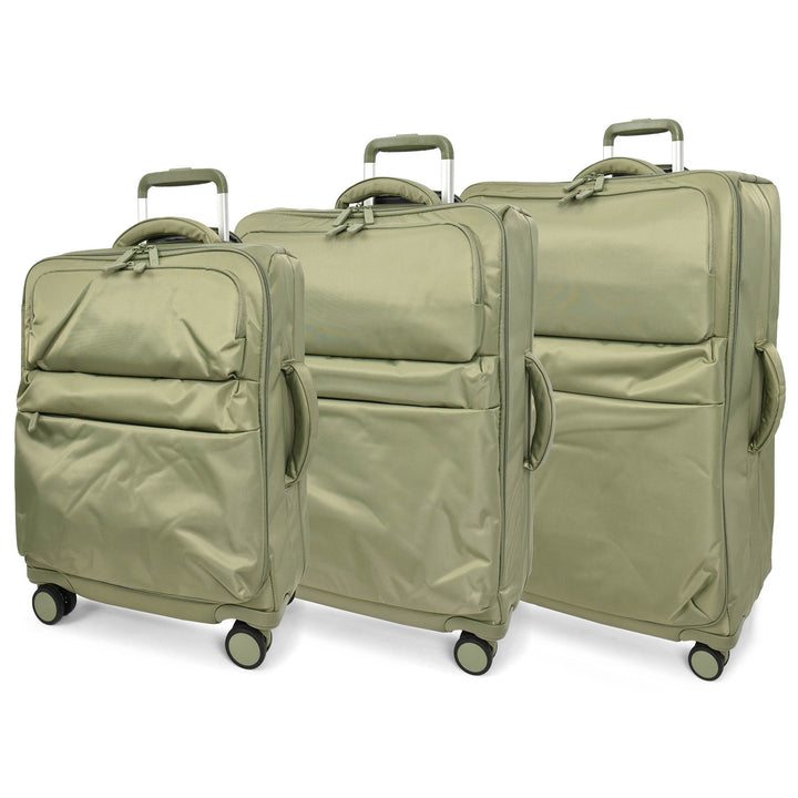 Soft Shell Luggage Suitcase with 8 Spinner Wheels, Lightweight Travel Trolley Bag - HOL-K71
