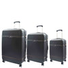 Hard Shell Retro Expandable Four Wheel Luggage Deluxe Black 1