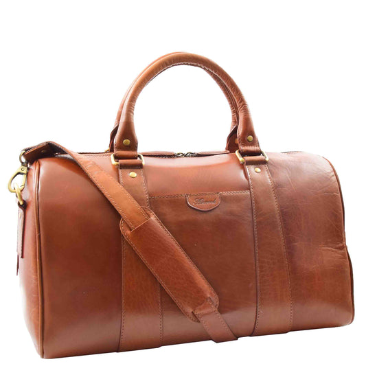 Classic Two Tone Weekend Bag Genoa Cognac 1