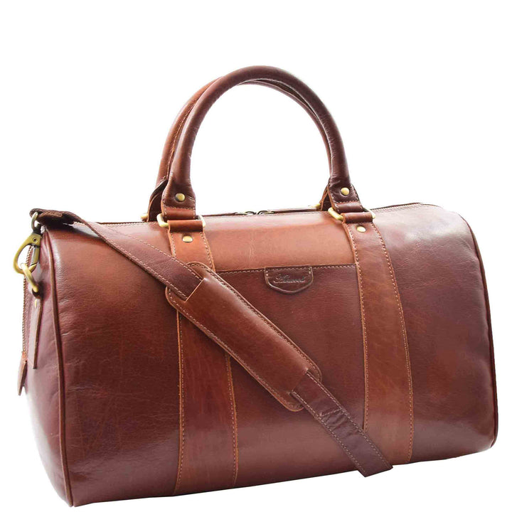 Classic Two Tone Weekend Bag Genoa Chestnut 11