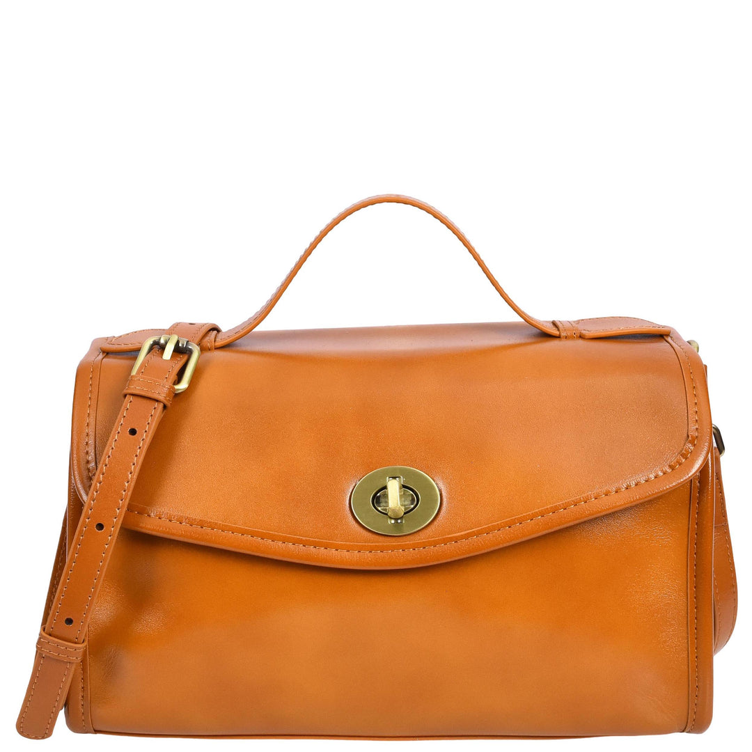 Ladies Handbag Tan Leather Shoulder Bag Uk Women's Essential Carry