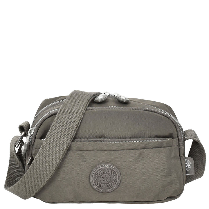 Womens Small Cross Body Bag Travel Organiser Sling Pouch Anya Grey