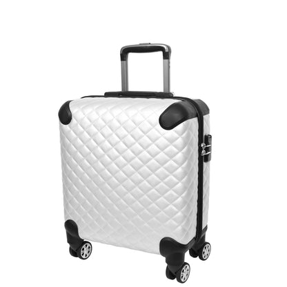 Four Wheel Pilot Case Quilted Lightweight Cabin Bag Nomad Silver-1