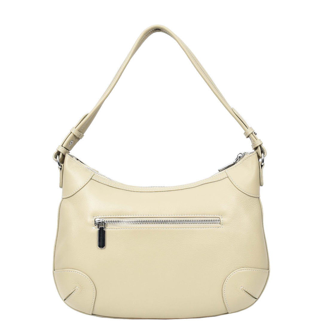 Womens Real Leather Shoulder Bag Classic Cross Body Design Josephine Taupe-2